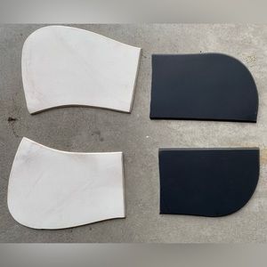 Thinline shim set for half pads and saddle fit adjustment